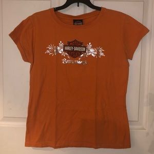 Womens Harley Davidson Bahamas t-shirt Orange size XL